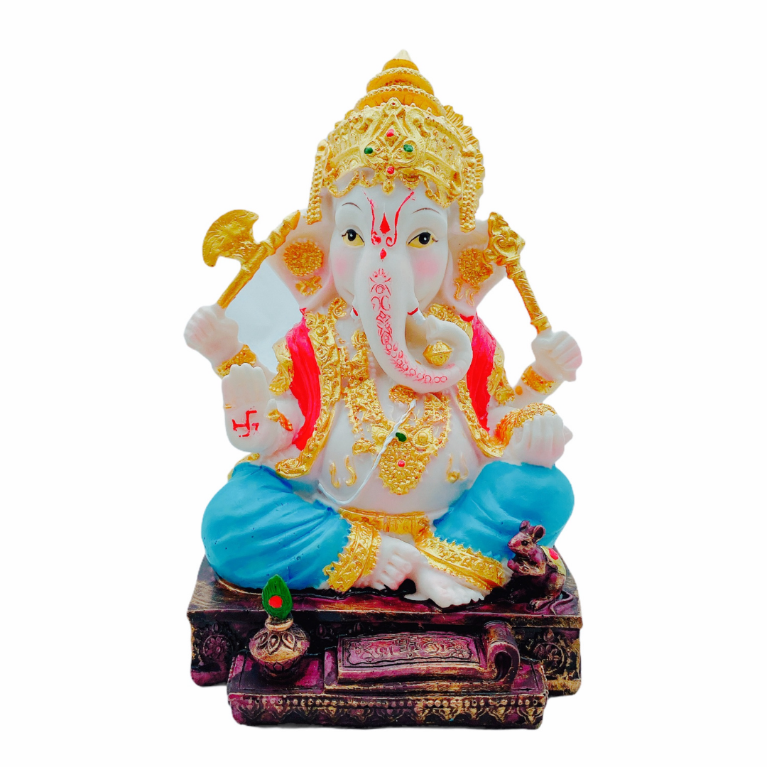 Ganesh Idol/ Statue/ Murti 22189-2 Size:10X8.5X16.5Cm (7")