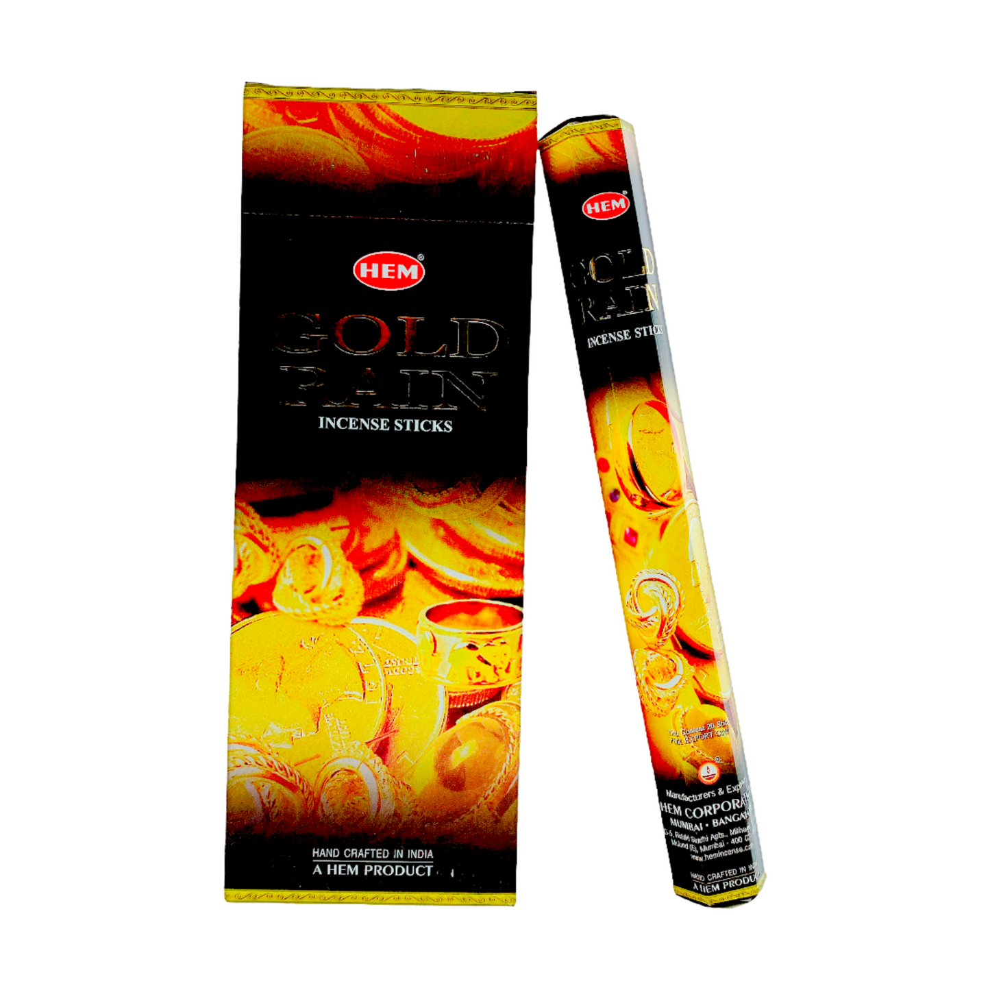Incense Hem Small Gold Rain Hexa