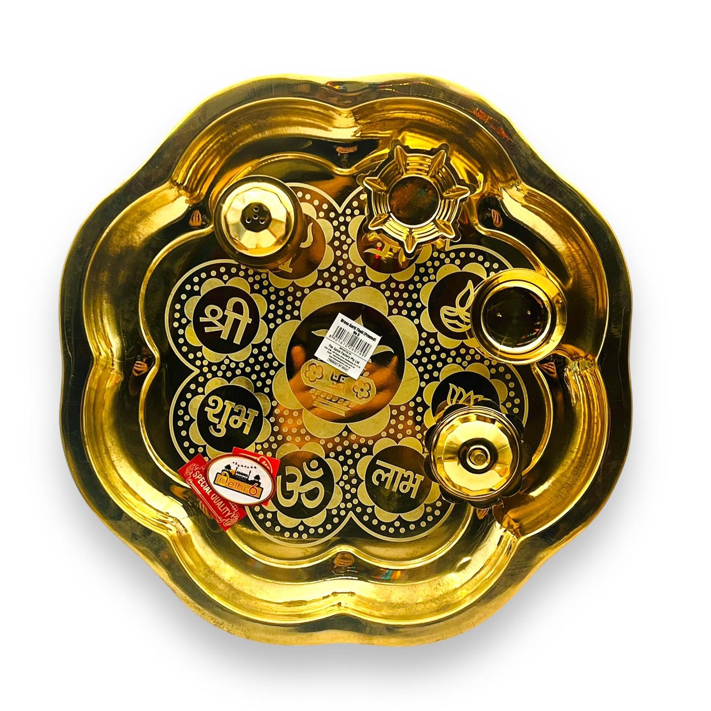 Brass Pooja Thali Printed NO.5