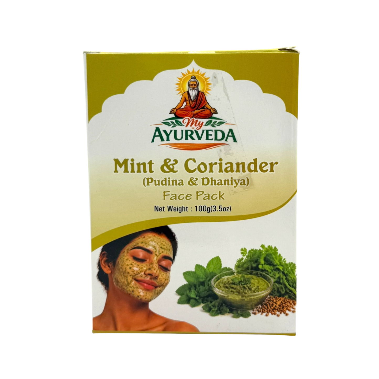 My Ayurveda Mint & Coriander Face Pack 100g | Pudina & Dhaniya Dried Powder | 100% Natural Herbal Product