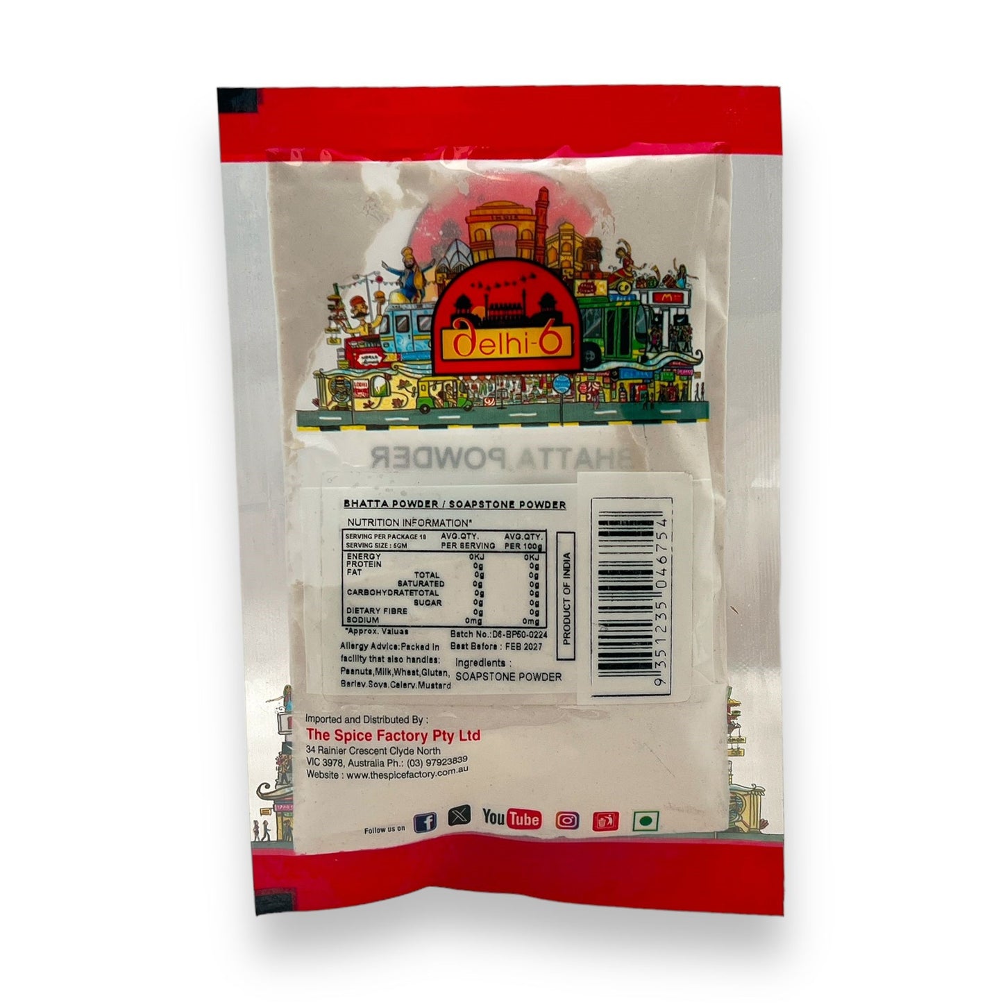 Delhi 6 Bhatta Powder | Herb For Acidity Relief, Digestion & Cooling Effect 50gm | HEA402 | 9351235046754