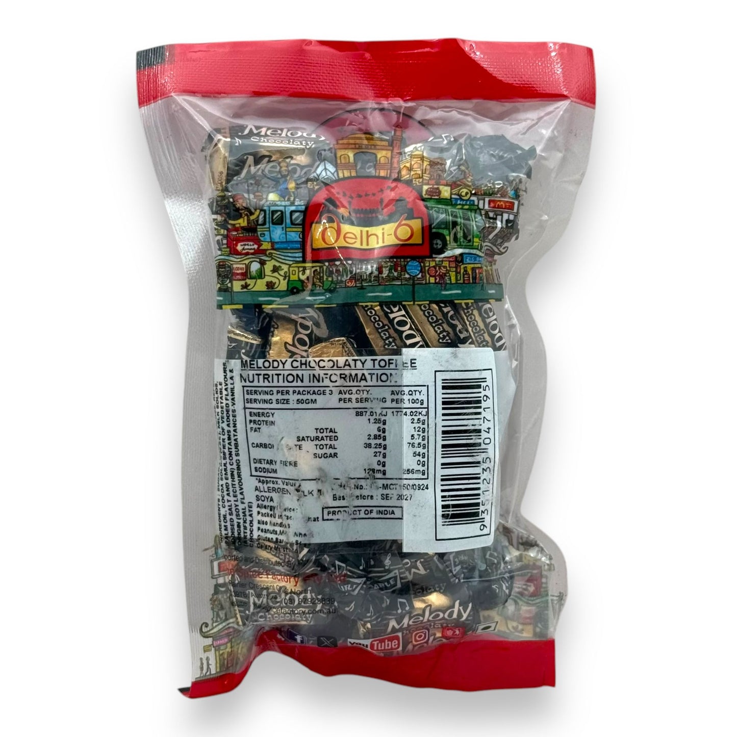 Delhi 6 Lolly Melody Chocolaty Toffee 150Gm