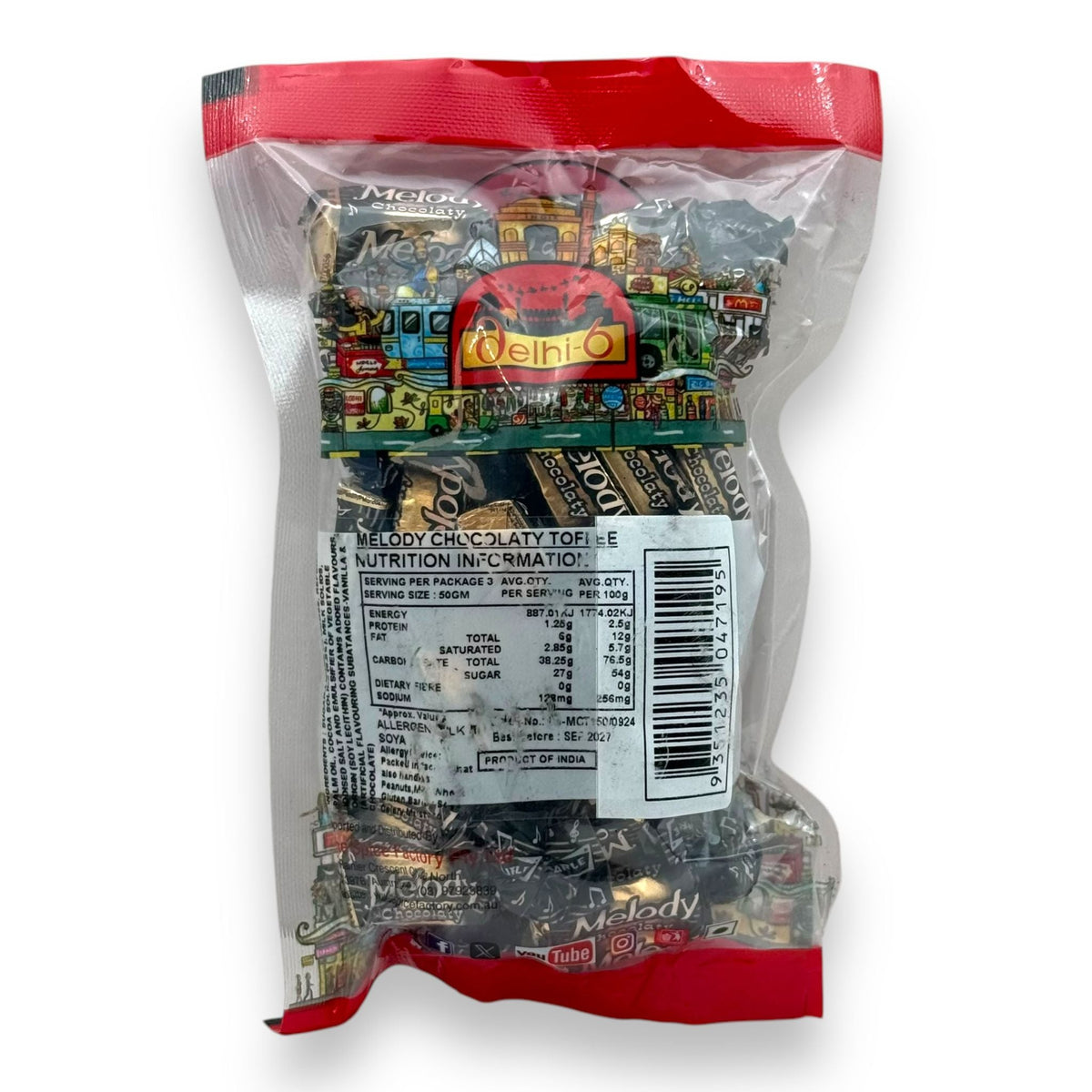 Delhi 6 Lolly Melody Chocolaty Toffee 150Gm