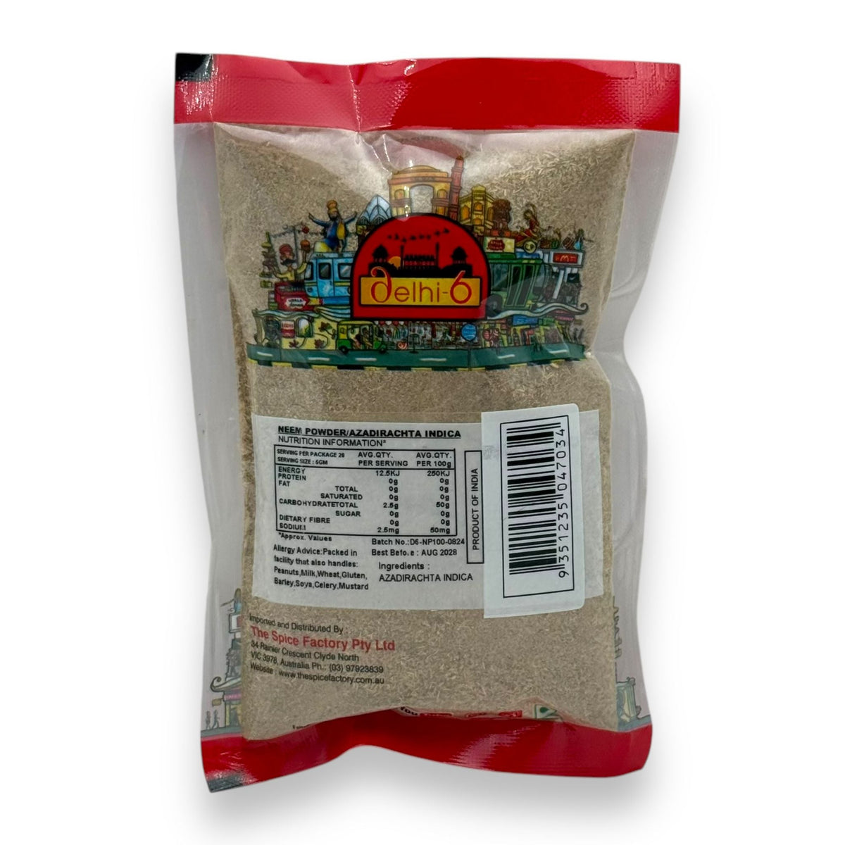 Delhi 6 Neem Powder 100g | Neem Leaf Powder | Traditional Ayurvedic Herb | 100% Natural Herbal Product