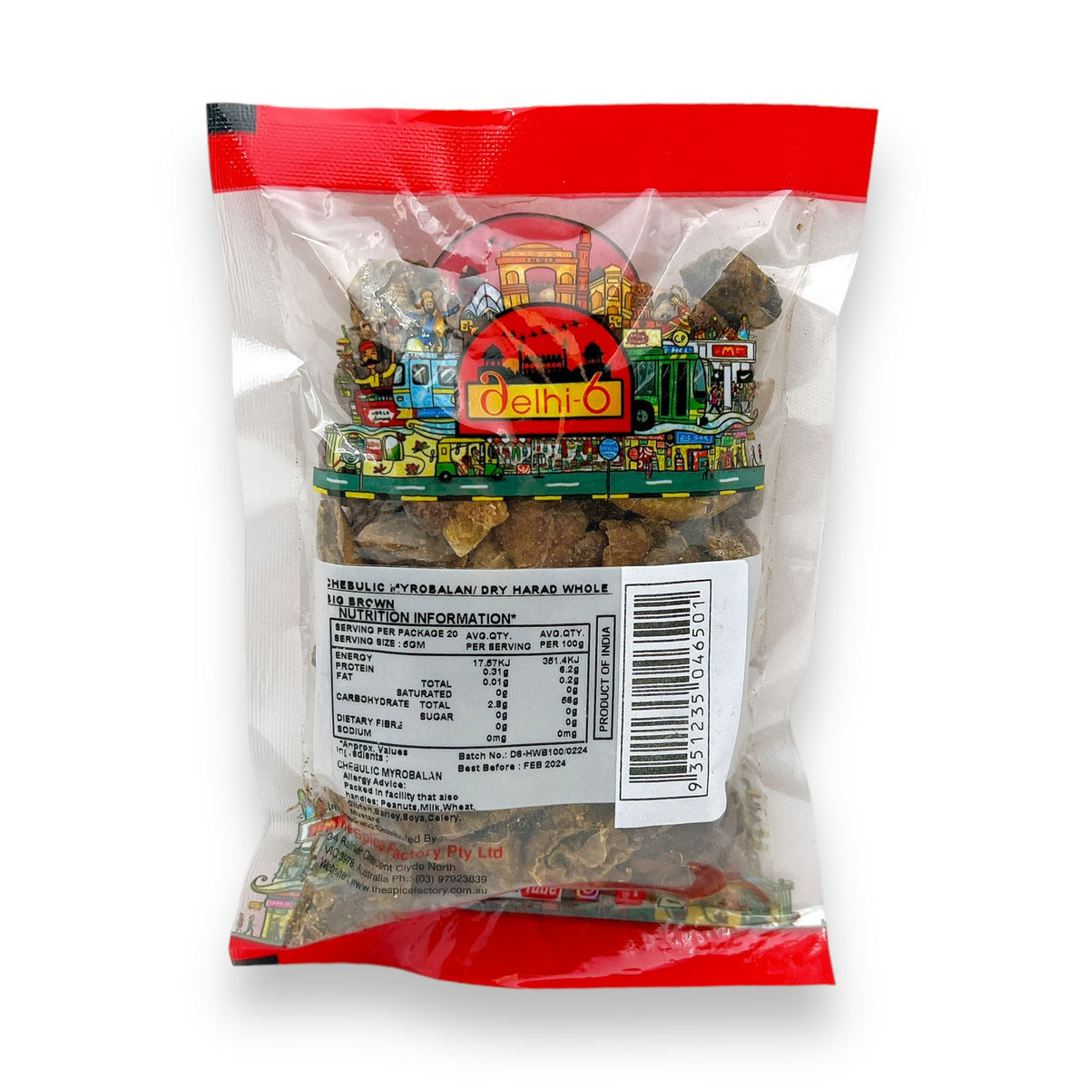 Delhi 6 Harad Big Brown Whole 100g | Haritaki | Terminalia Chebula | Dried Fruit