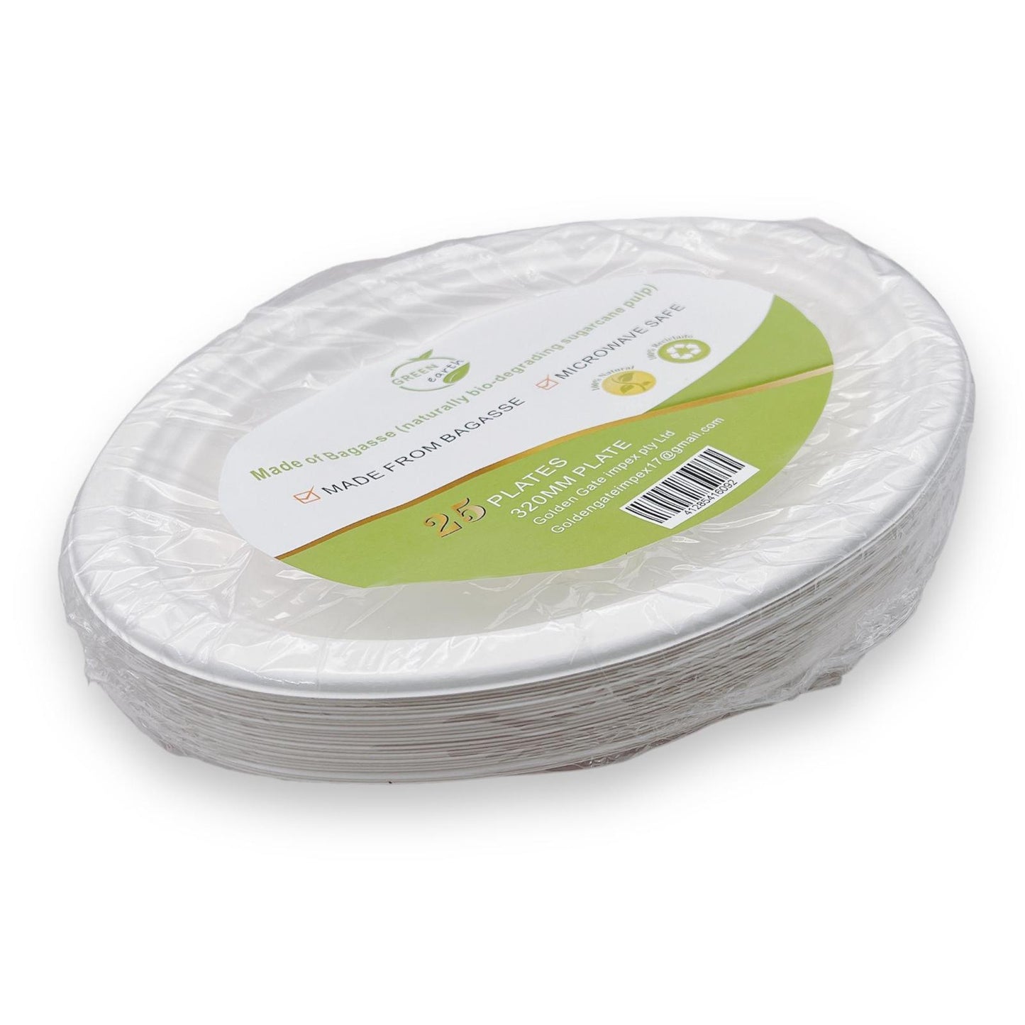 Green Earth 12" Oval Shape 320MM Plate 25Pc