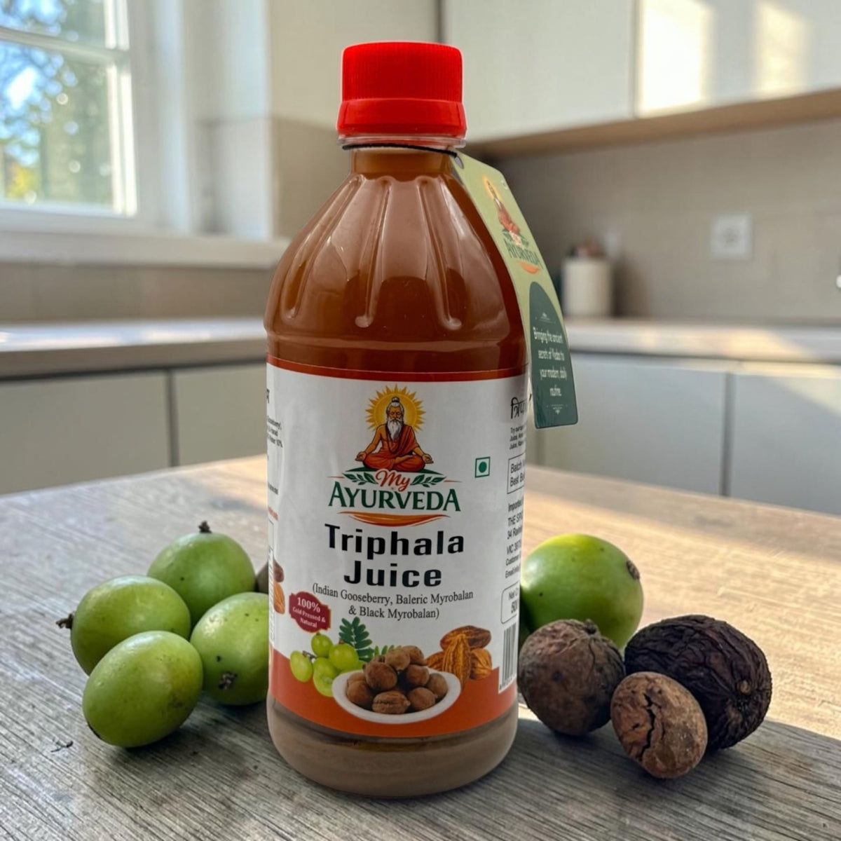 My Ayurveda Triphla Juice 500ml | Indian Gooseberry, Baleric Myrobalan & Black Myrobalan |100% Cold Processed & Natural