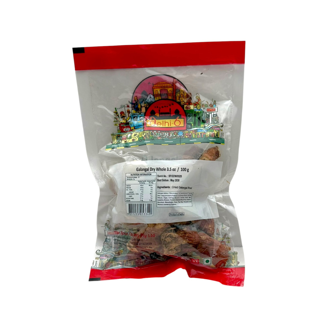 Delhi 6 Galangal Dry Whole/ Thai Ginger Dry/ Herb 100gm