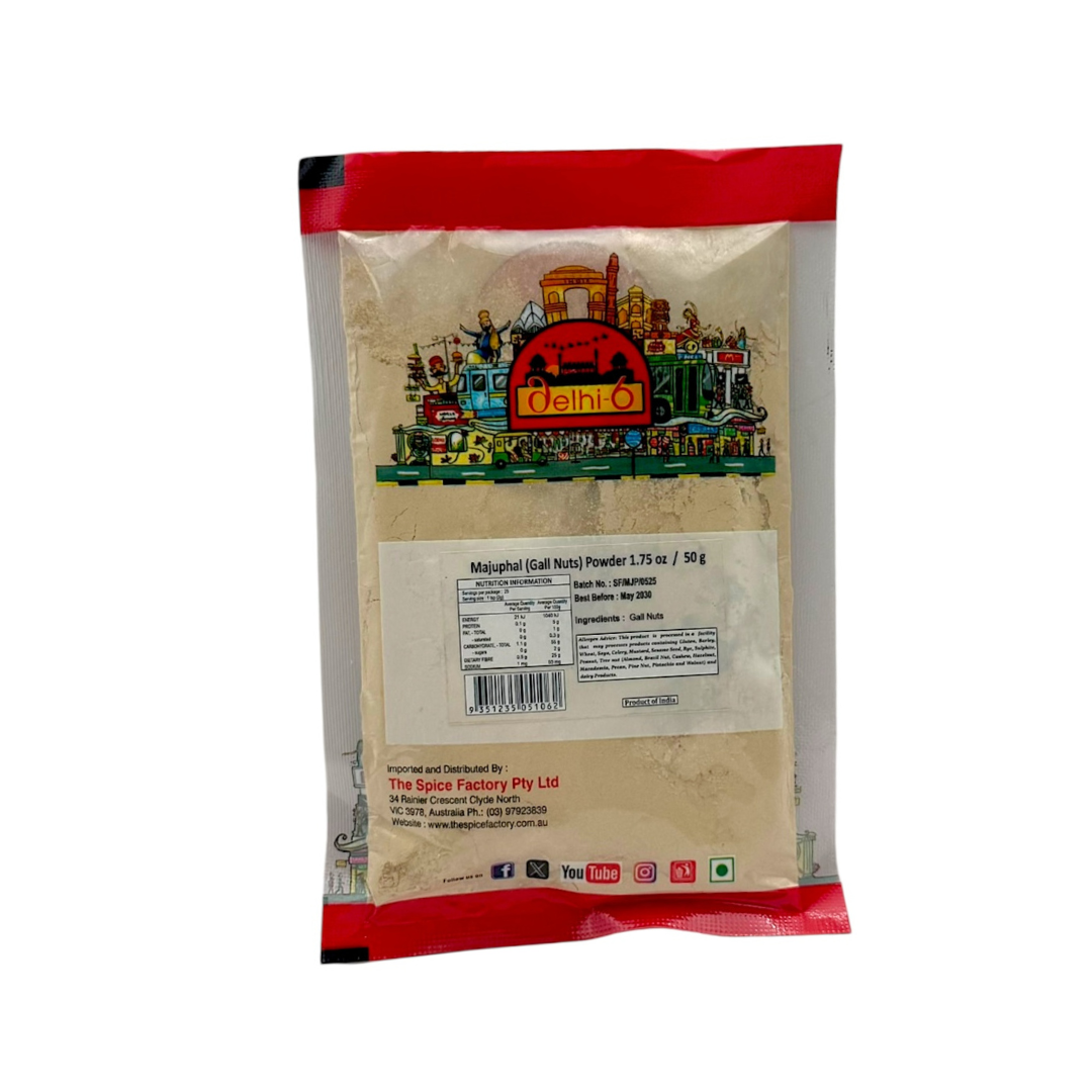 Delhi 6 Majuphal Powder/ Gall Nut/ Magic Nut/ Masikai Herb 50gm