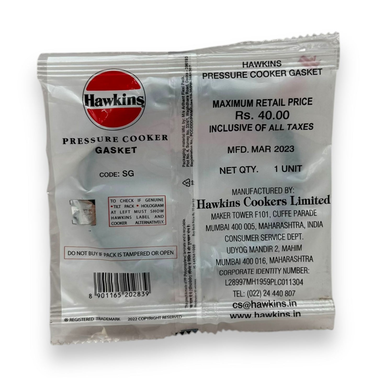 Hawkins Gasket Code SG- 3.5-7Ltr- 8901165202839