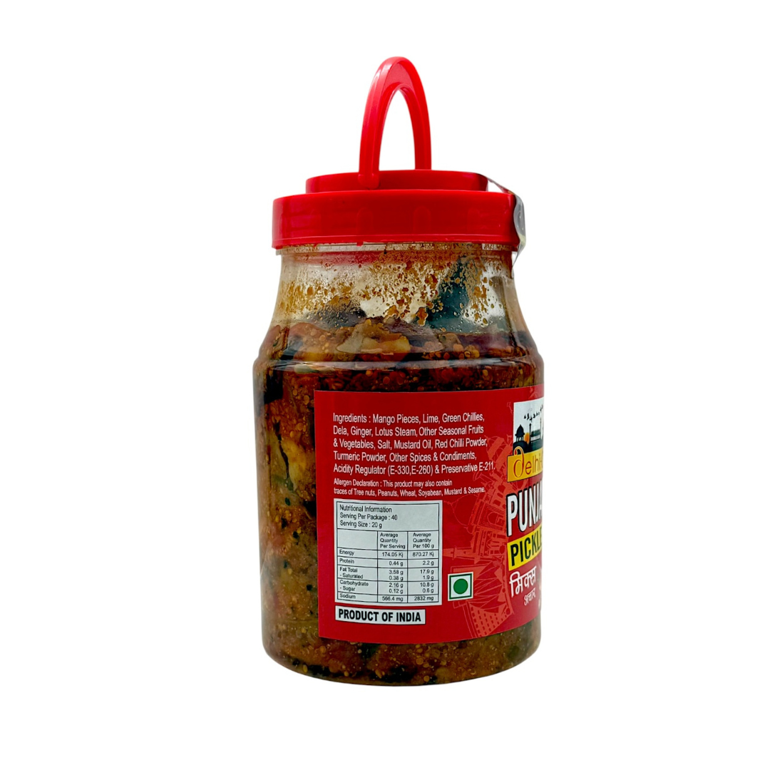 Delhi 6 Punjabi Mix Pickle |Mix Achar | 20% Less Salt and Handmade | Traditionally Homemade Pickle | Swad Ki Potli 900g- 9351235052724