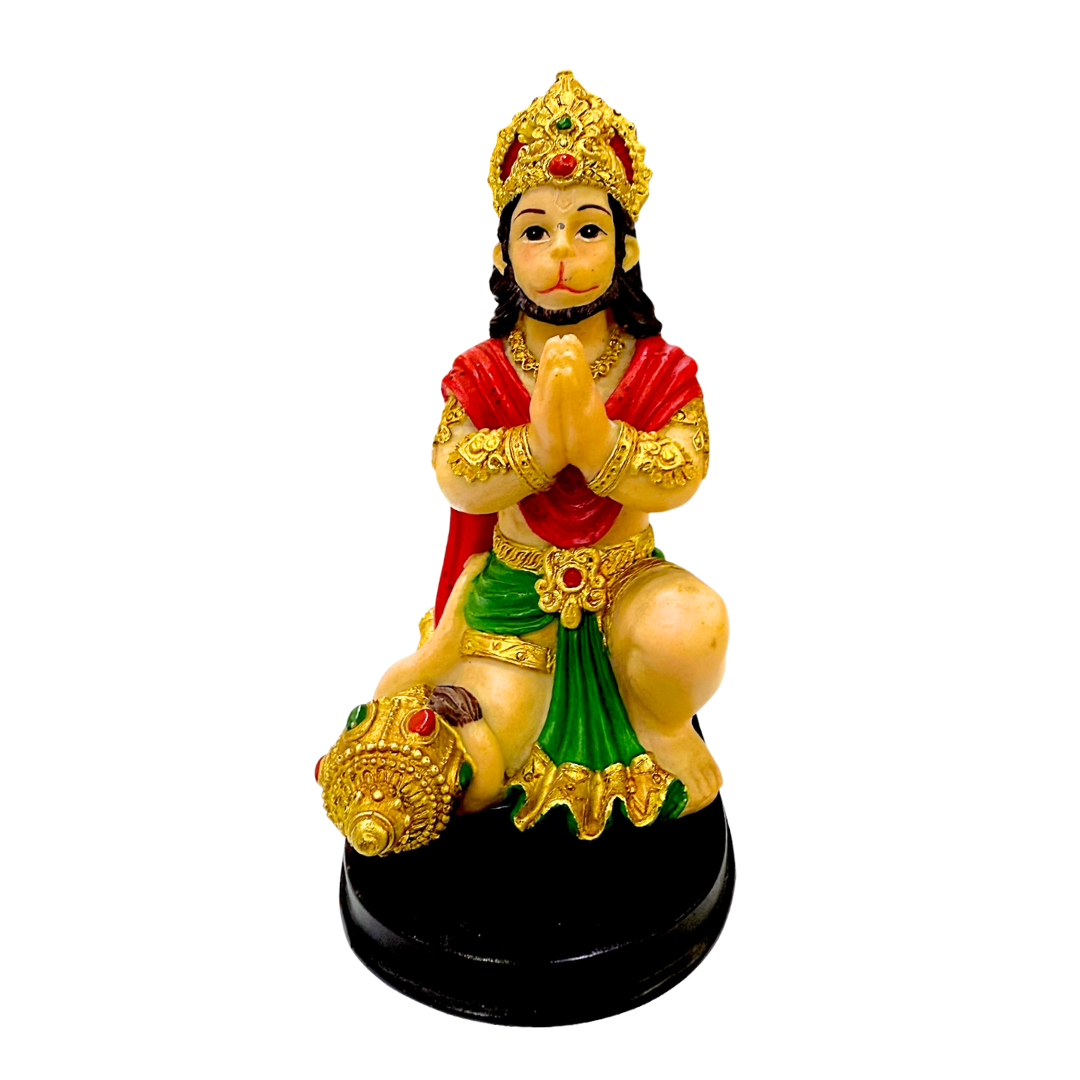 Hanuman Ji – Kneeling with Folded Hands Idol/ Statue/Murti | 8 x 5.5 x 10.5cm (3.15in x 2.17in x 4.13in) | GOD F366C - 9351235055466