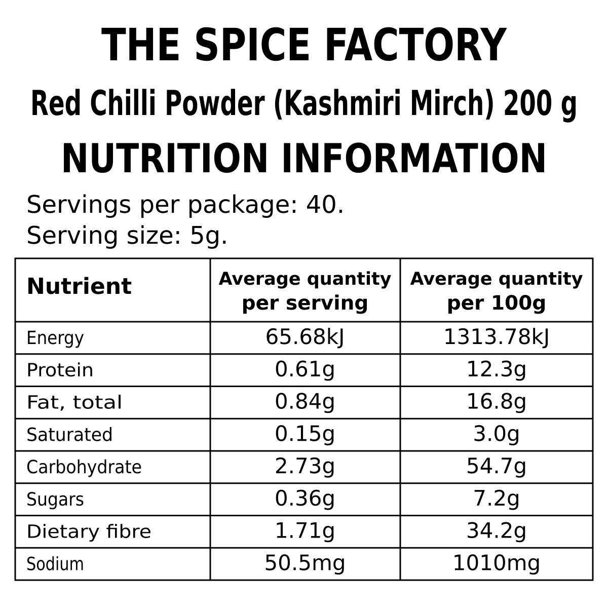 TSF Kashmiri Chilli Powder 200g | Kashmiri Lal Mirch | Mild Red Colour Chilli | Ground Indian Spice