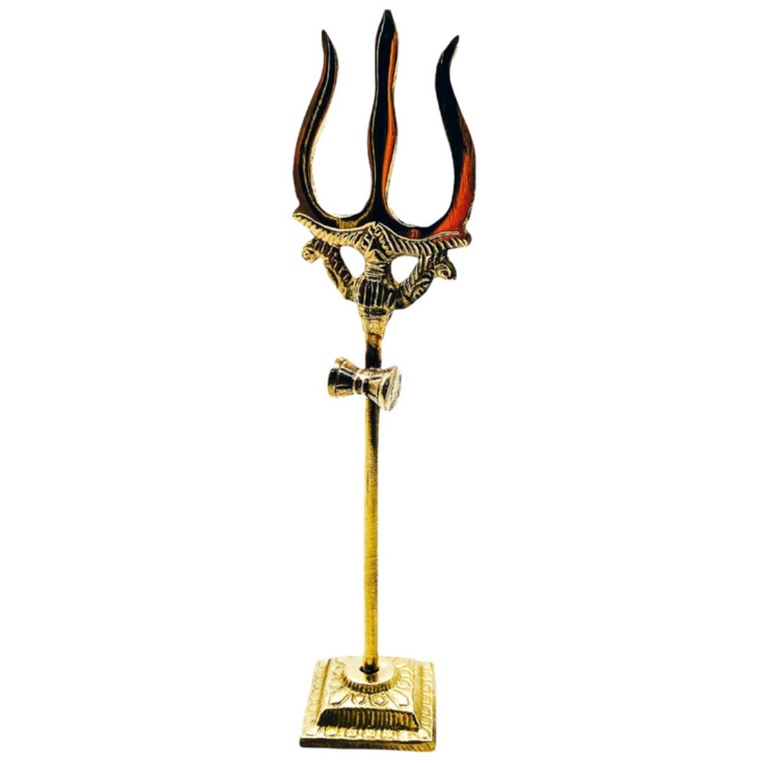 Brass Damru Trishul NO.8