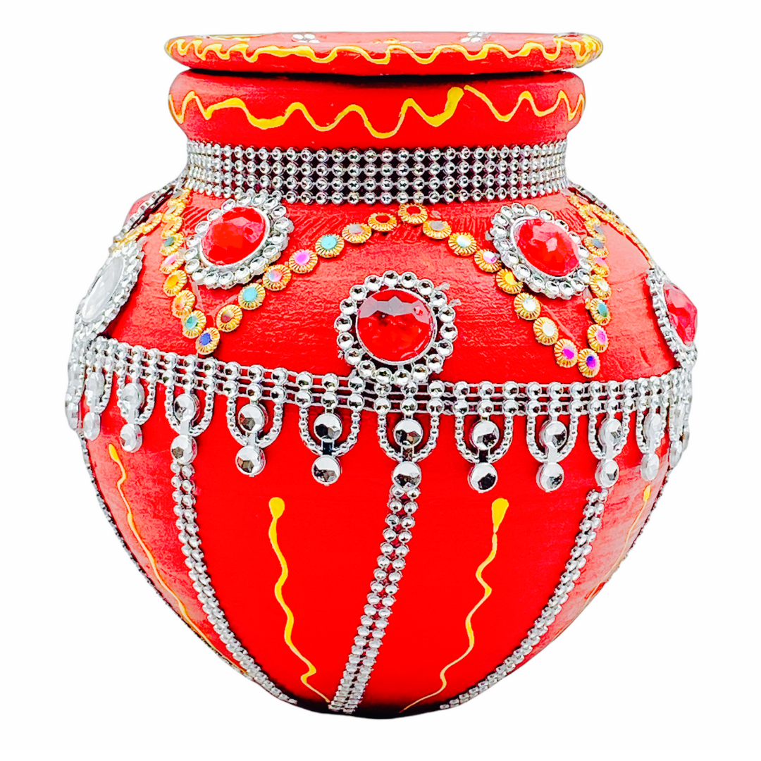 Coloured Kujja/ Mitti Pot Plain-Medium