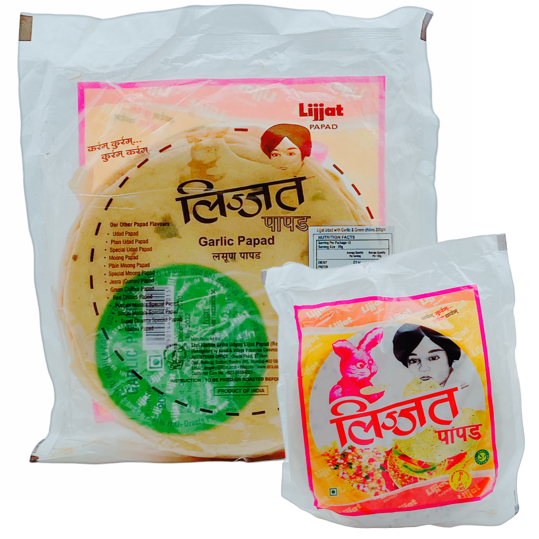 Lijjat Garlic Papad 200Gm