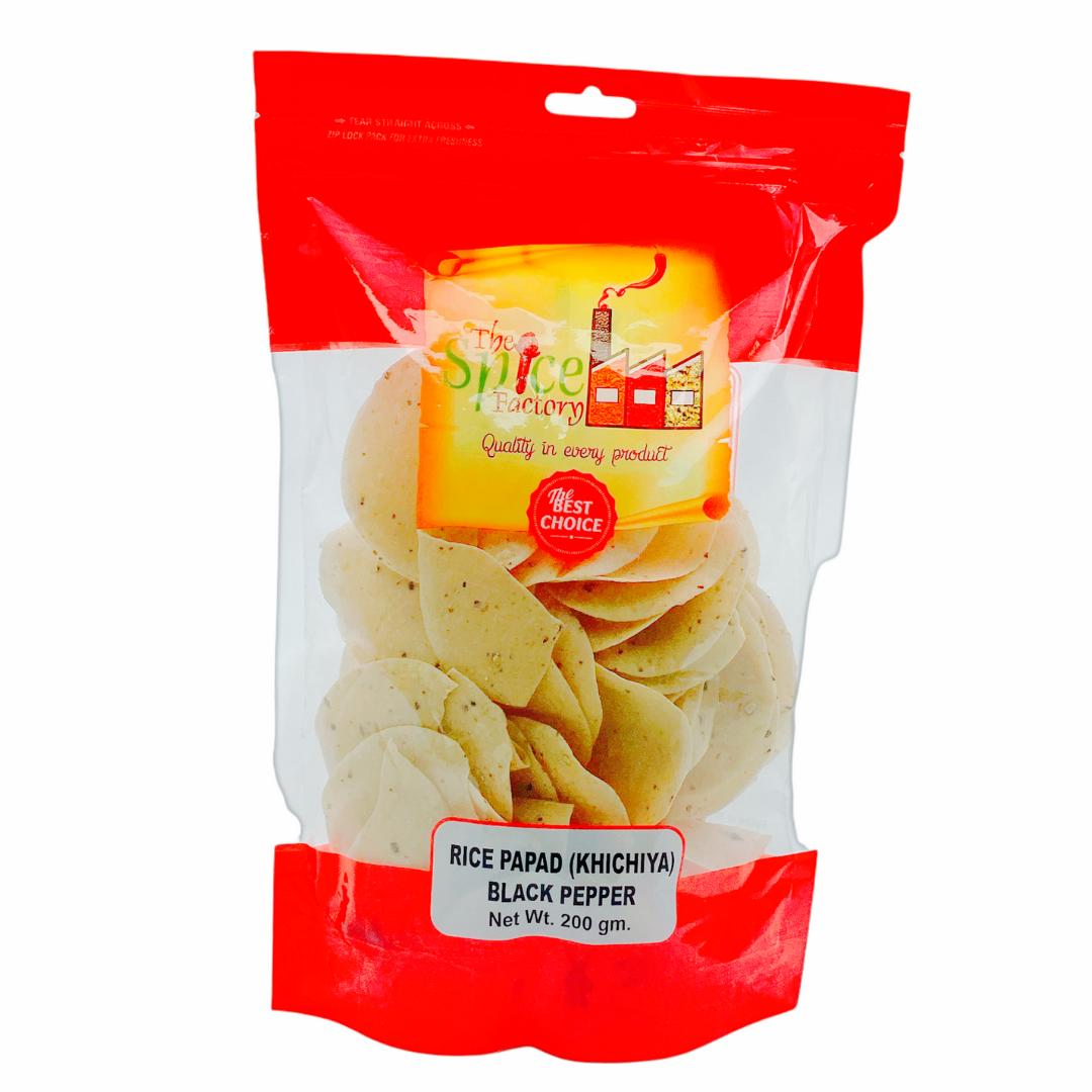 Delhi 6 Khichiya Papad (Rice Papad) Black Pepper 200Gm
