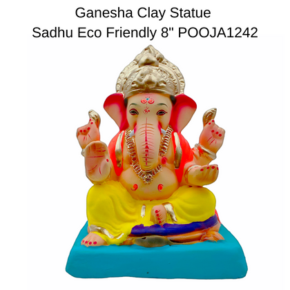 Ganesha Clay Statue Sadhu Eco Friendly 8