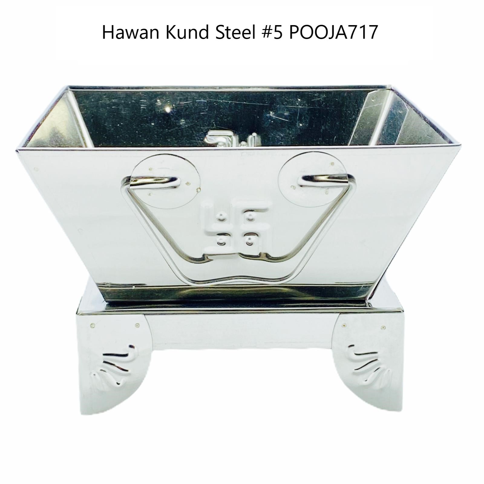 Hawan/ Havan Kund Steel No 5 - 9.5" x 9.5''- 9351235005300