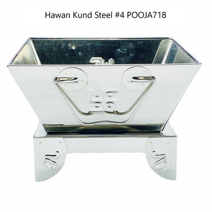 Hawan/ Havan Kund Steel No 4 - 9" x 9''- 9351235016153/ 9351235005294