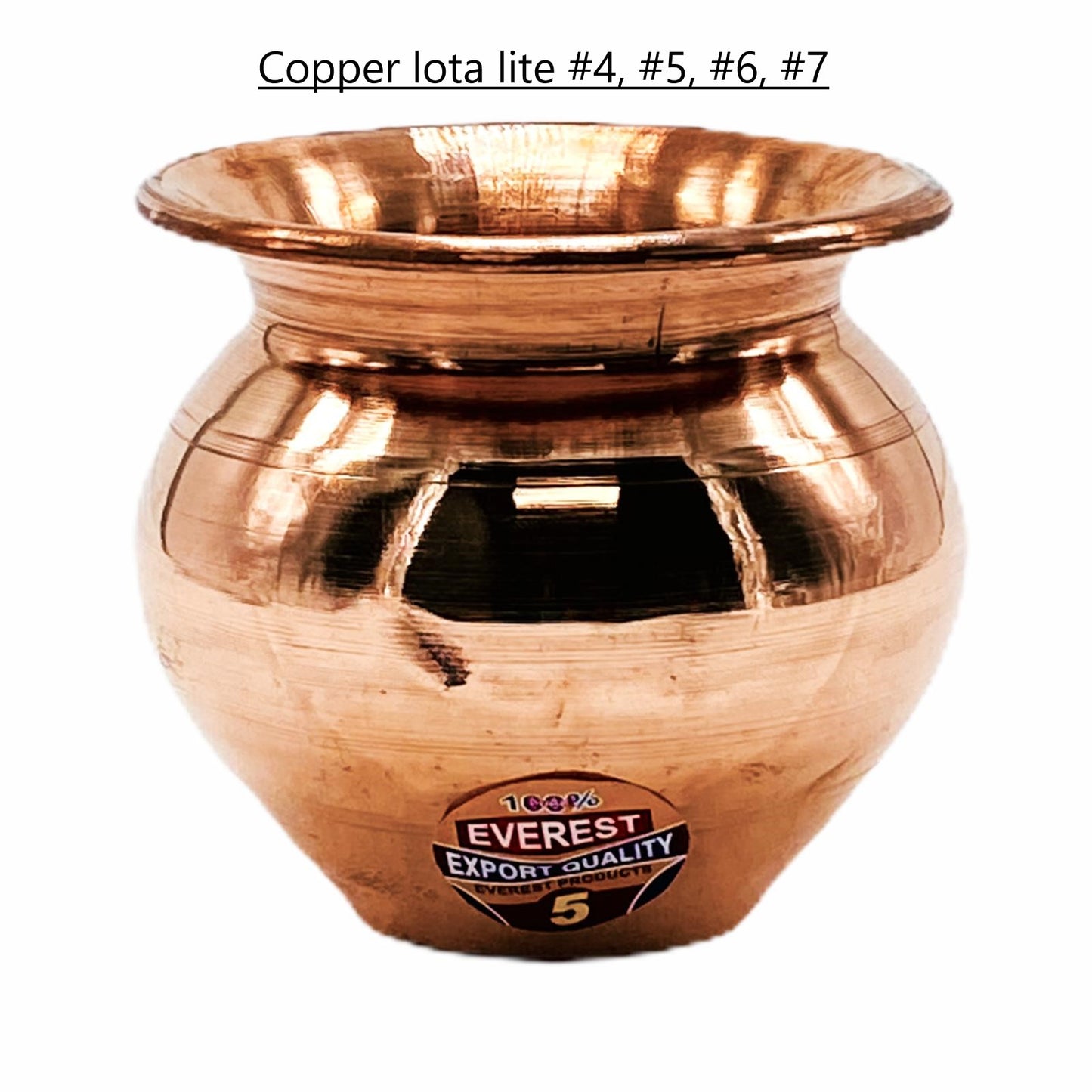 Copper Lota/ Kalash 4.5" No7  Lite