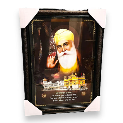 Photo Frame Guru Nanak Dev Ji with Golden Temple -BA- (SIZE- 20 x 28)- 9351235048710