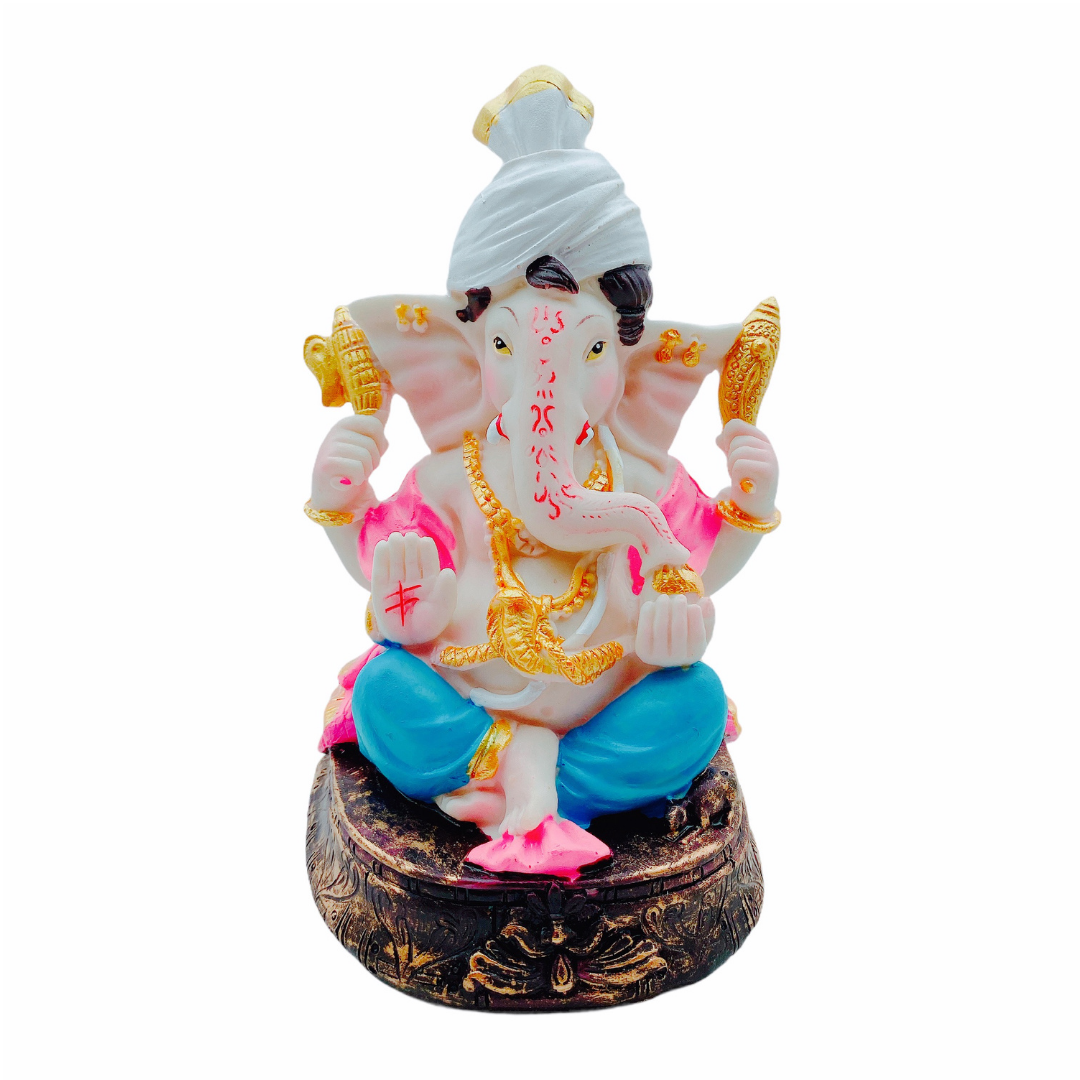 Ganesh Idol/ Statue/ Murti 204-2-8 Size:10X8.5X16.5Cm (6.5")