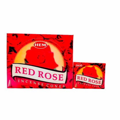 Incense Hem Red Rose Cone