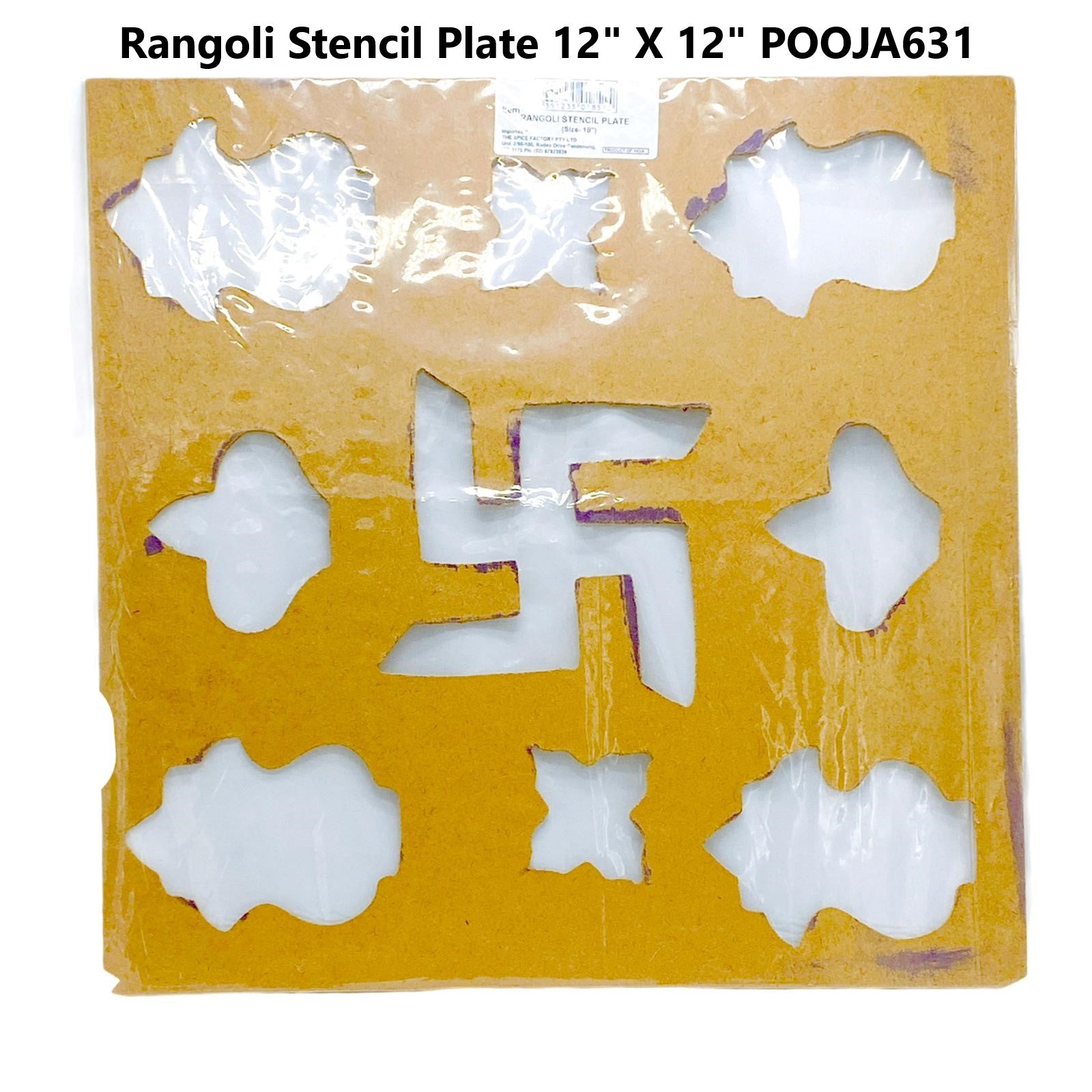 Rangoli Stencil Plate 12" X 12"