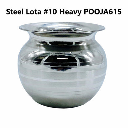 Steel Pooja Lota/ Puja Kalash #9 light