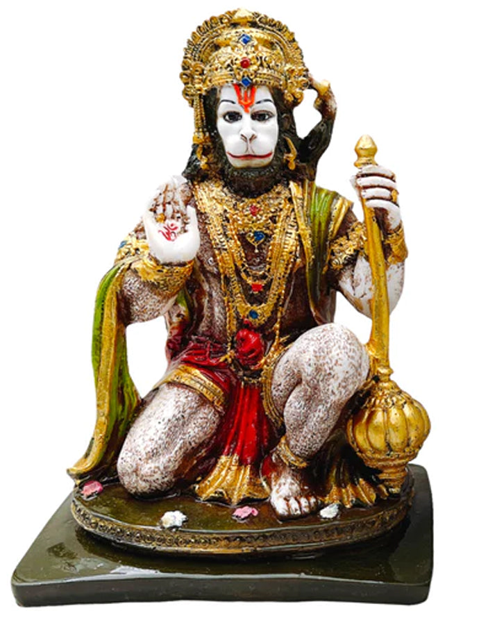 Ashirwad Hanuman Idol/ Murti/ Statue (Style-10) (Size: 5.5'' X 4'' X 8'')