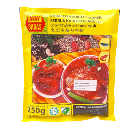 Babas Fish Curry Powder 250Gm