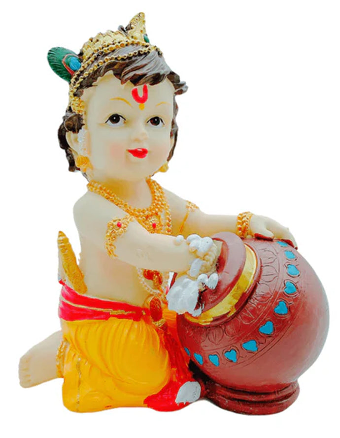 Bal Krishna Idol/ Statue/ Murti 33074-2 Size:8.5X6X13Cm (5.5