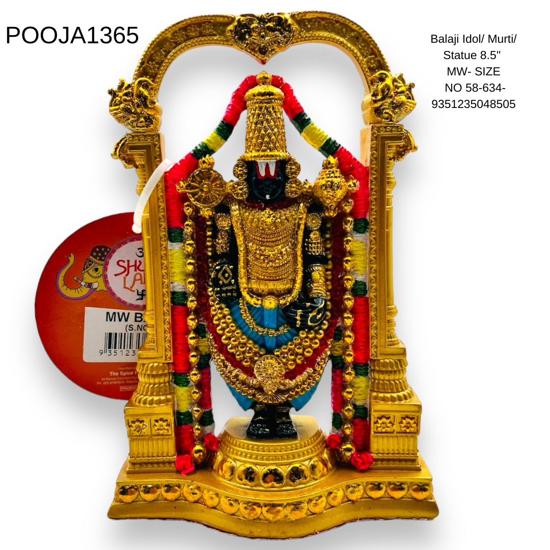Balaji Idol/ Murti/ Statue 8.5'' MW- SIZE NO 58-634- 9351235048505