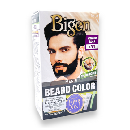 Bigen Mens Beard  Colour Natural Black B101 40gm