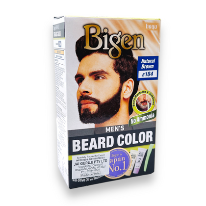 Bigen Mens Beard  Colour Natural Brown B104 40gm