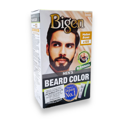Bigen Mens Beard  Colour Medium Brown B105 40gm
