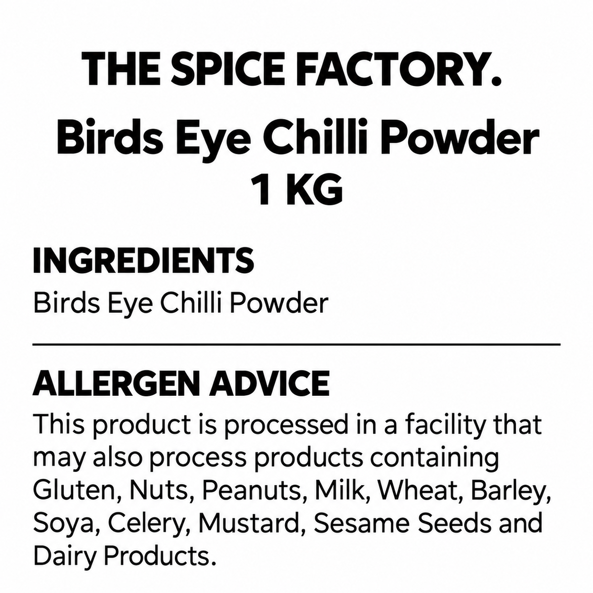 TSF Birds Eye Chilli Powder 1kg | Hot Red Chilli Powder | Ground Indian Spice