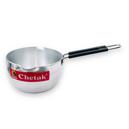 CHETAK Aluminium Milk Pot 17cm/ Capacity-2lt/ Sauce Pan for Milk Boiling with Handle