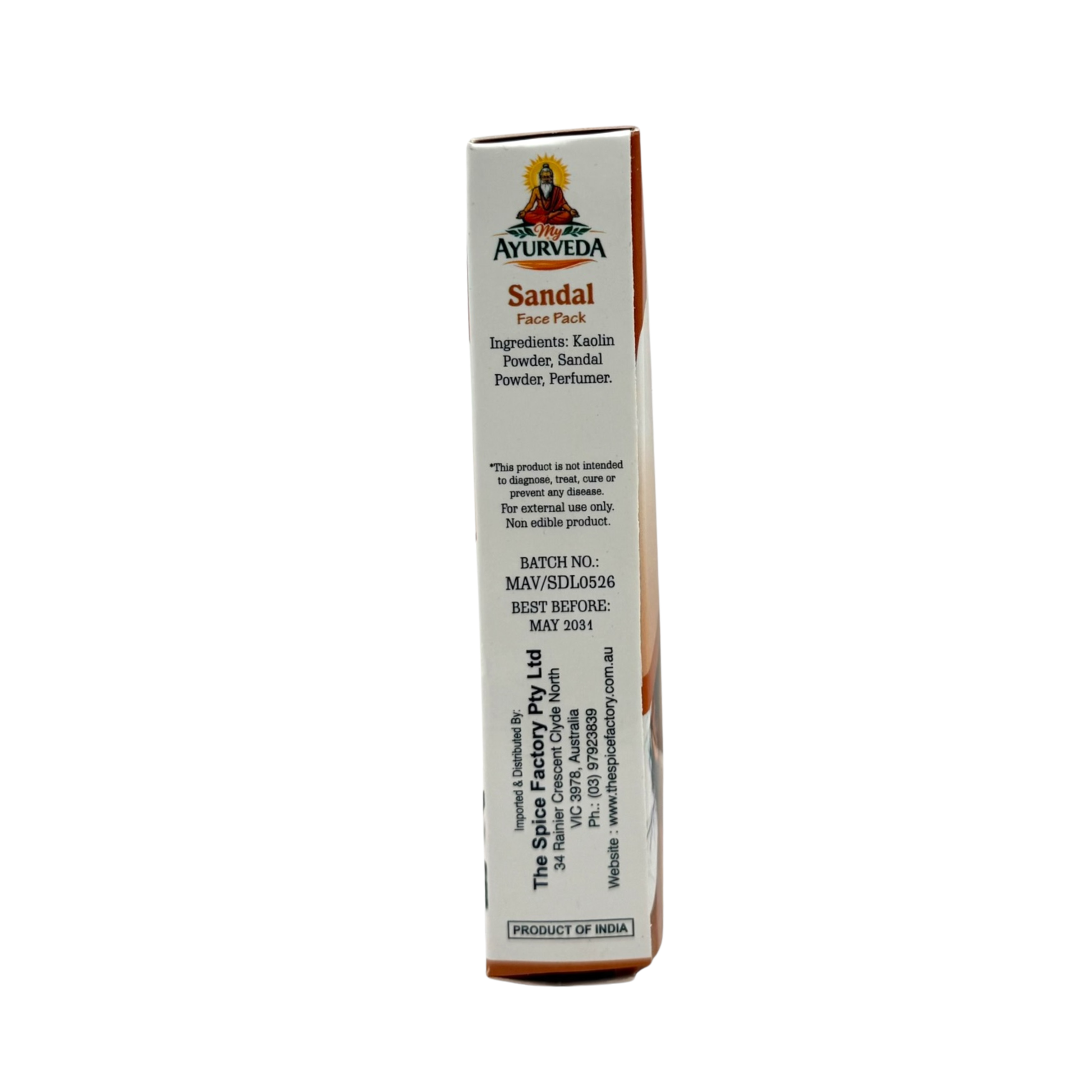 My Ayurveda Sandal Face Pack 100g | Chandan Dried Powder | 100% Natural Herbal Product