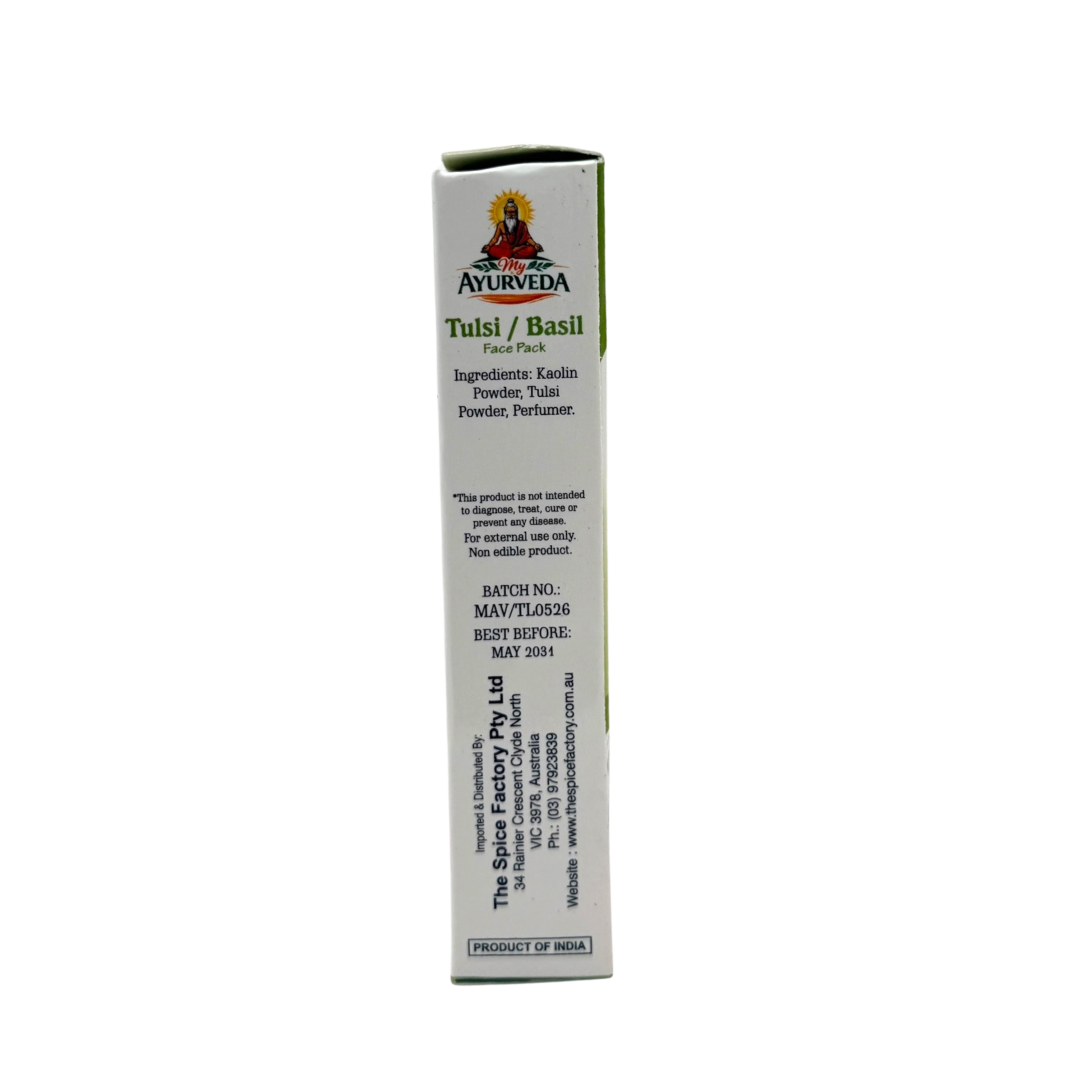 My Ayurveda Tulsi/ Basil Face Pack 100g | Tulsi Dried Powder | 100% Natural Herbal Product