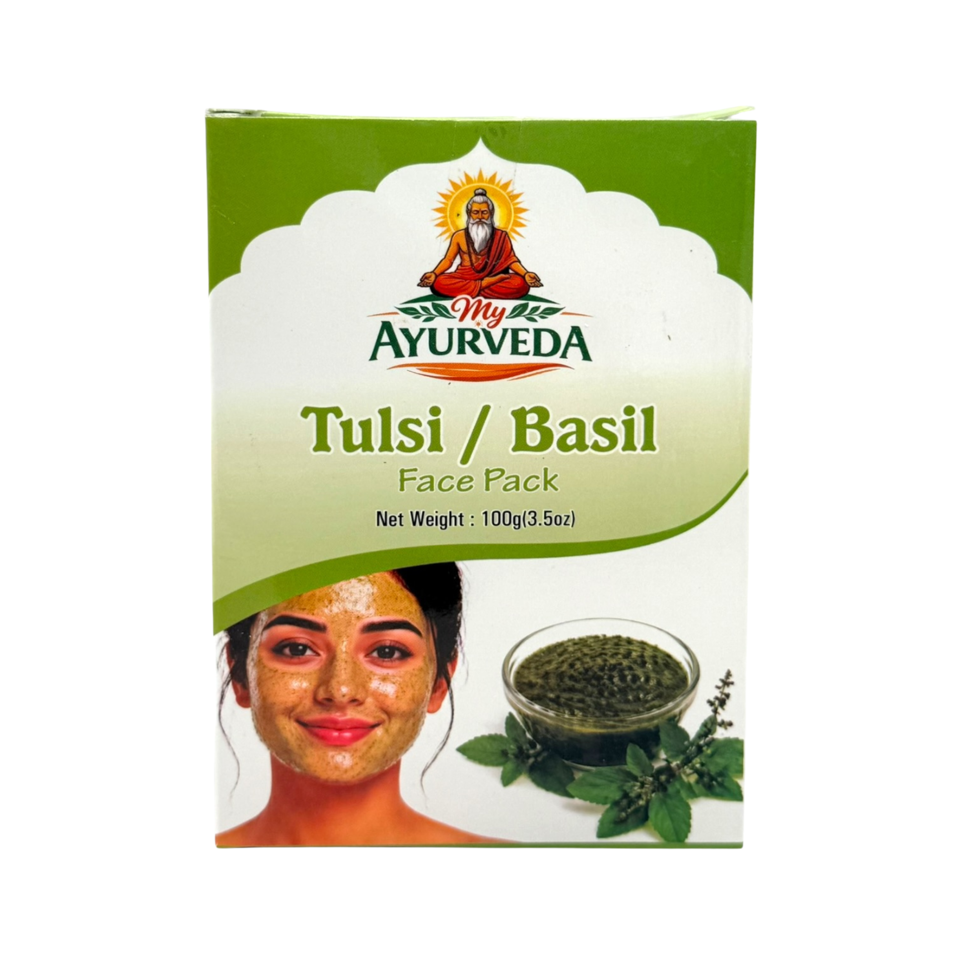 My Ayurveda Tulsi/ Basil Face Pack 100g | Tulsi Dried Powder | 100% Natural Herbal Product