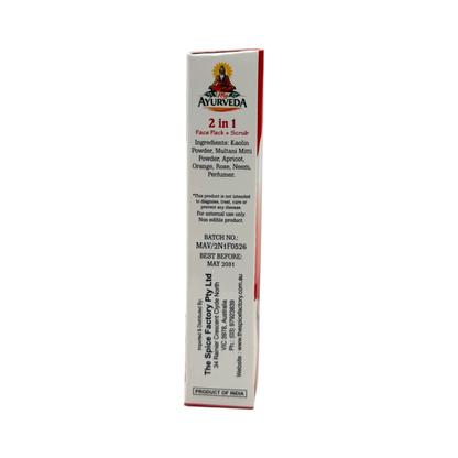 My Ayurveda 2 in 1 Face Pack + Scrub 100g | Mixed Fruit & Herb Dried Powder | 100% Natural Herbal Product