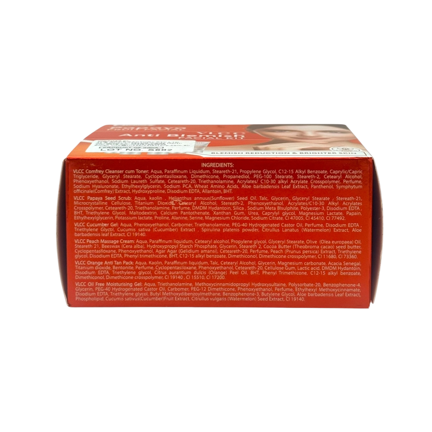 VLCC Papaya Fruit Facial Anti-Blemish Kit 60g | Blemish Reduction & Brighter Skin | 2 Facials Per Pack