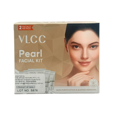 VLCC Pearl Facial Kit 60g | Skin Purification & Blemish Removal | 2 Facials Per Pack