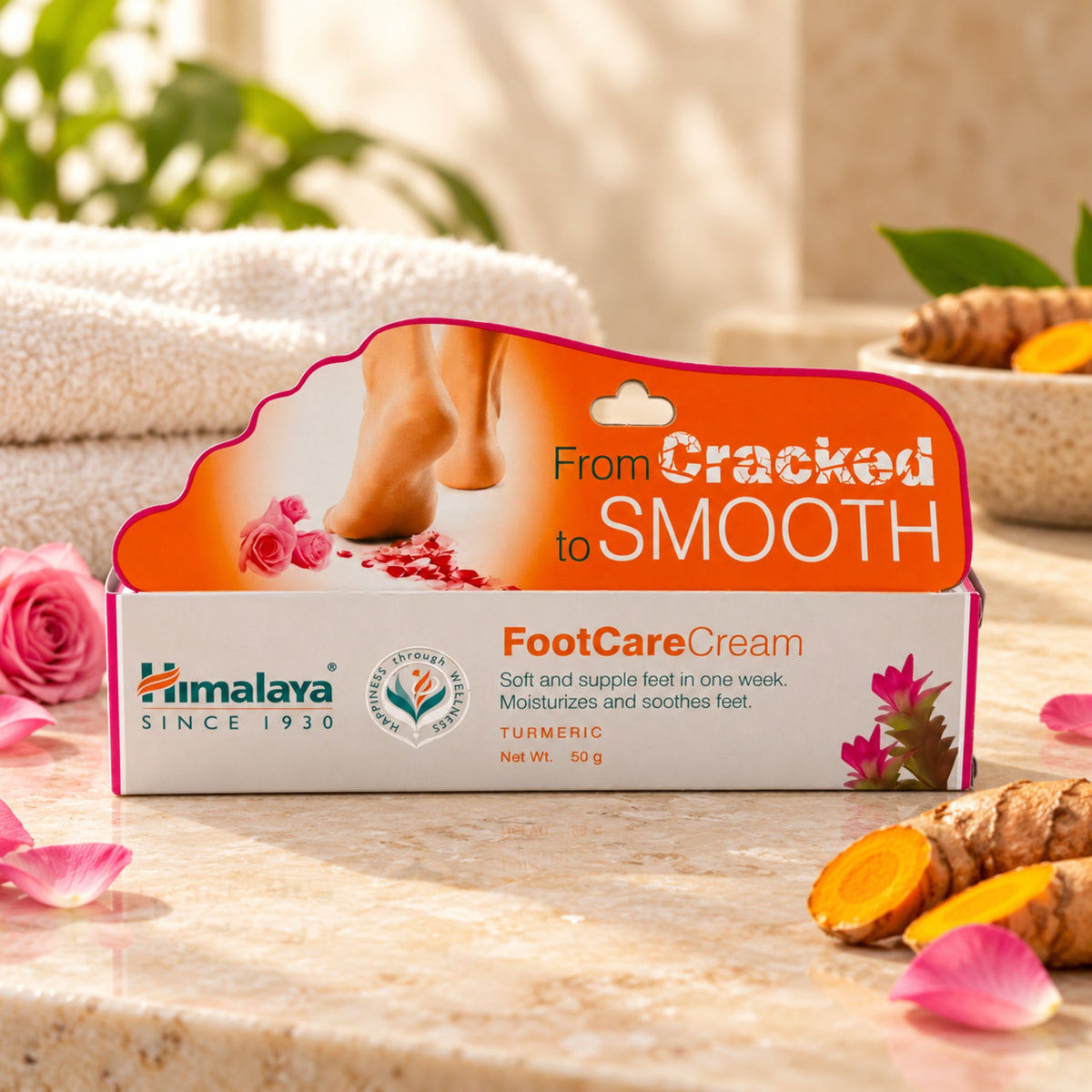 Himalaya Foot Care Cream 50g | For Soft & Supple feet | Moisturises and Soothes feet | Clinically Proven | Skin Friendly