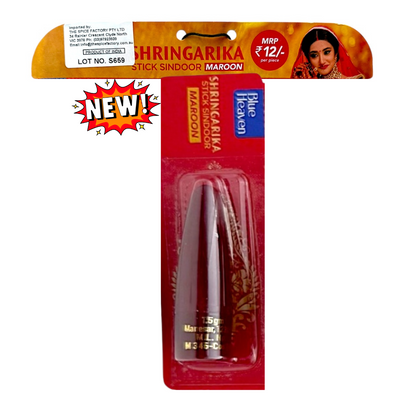 Blue Heaven Shringarika Stick Sindoor Cone- Maroon 1.5g- 8906028062025