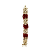 Artificial Gajra White Red Rose Highlights / Elegant Traditional Hair Accessory- (KB)- 9351235058467
