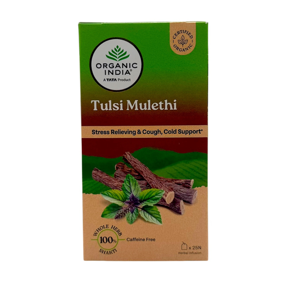 Organic India Tulsi Mulethi 25 Tea Bags | Caffeine Free