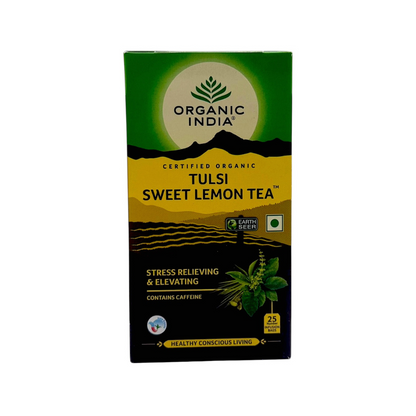 Organic India Tulsi Sweet Lemon 25 Tea Bags | Caffeine Free